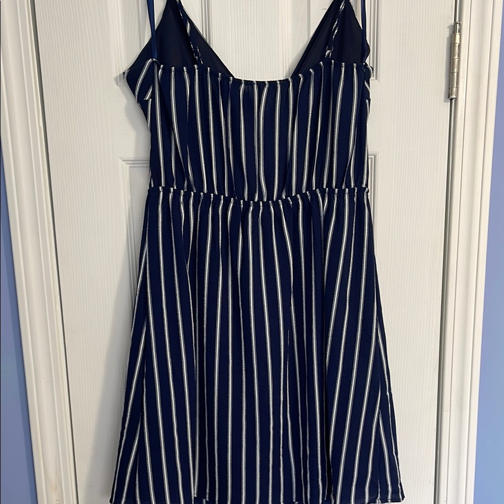 Monteau Blue and White Mini Dress - Picture 8 of 8